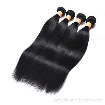 XCCOCO Mink Brazilian Hair Bundles, 1# Jet Black Raw Unprocessed Wholesale Virgin Brazilian Hair